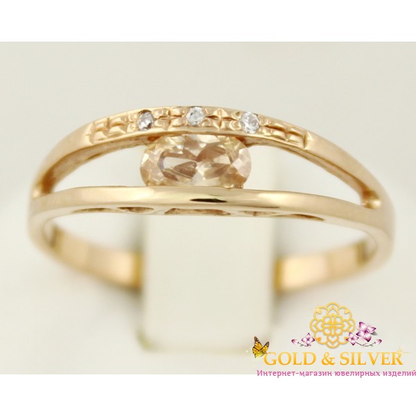 Gold & SilverЗолотое кольцо 585 проба. Женское Кольцо с красного золота, 11129